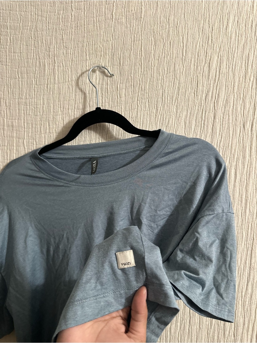 Casual Boxy T-Shirt in Dusty Blue Sz large - Picture 4 of 4